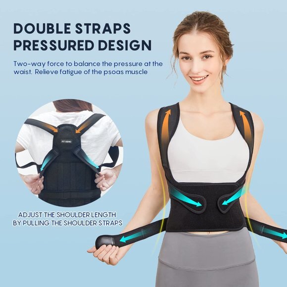 Back Brace and Posture Corrector for Women and Men, Back Straightener Posture - Picture 4 of 8